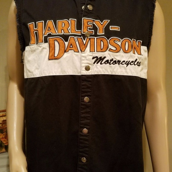 Harley-Davidson Other - Harley-Davidson Sleeveless Garage Snap-up Shirt